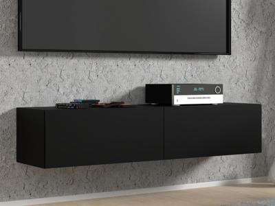 Tv-meubel BINTO 2 deuren 140 cm zwart/phanton zwart Tv-meubel BINTO 2 deuren 140 cm zwart/phanton zwart