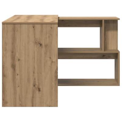 Hoekbureau 200,5x50x76 cm bewerkt hout artisanaal eikenkleur
