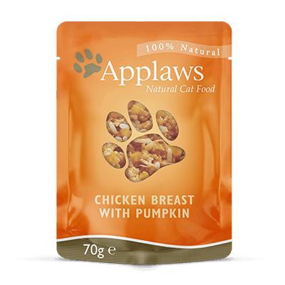 APPLAWS Chicken breast with pumpkin in broth - nat kattenvoer - 70g