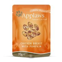 APPLAWS Chicken breast with pumpkin in broth - nat kattenvoer - 70g - thumbnail