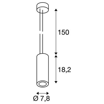 SLV HanglampSupros Mini 750 pendel wit - 133121