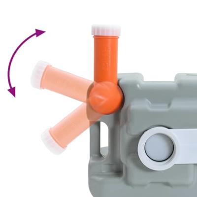 VidaXL Camping toilet grijs en wit 41,5 x 36,5 x 37,5 cm polyetheen