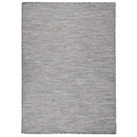 VidaXL Buitenkleed platgeweven 200x280 cm bruin en blauw - thumbnail