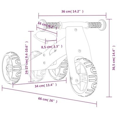 VidaXL Loopfiets voor kinderen 2-in-1 rood VidaXL Loopfiets voor kinderen 2-in-1 rood