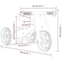 VidaXL Loopfiets voor kinderen 2-in-1 rood - thumbnail