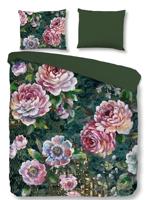 Good Morning Dekbedovertrek "bloemen" - Groen - (240x200/220 cm) - Katoen - thumbnail