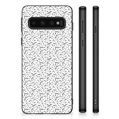 Samsung Galaxy S10 Bumper Case Stripes Dots Samsung Galaxy S10 Bumper Case Stripes Dots