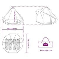 Familie Tipi Tent met dak Blauw 404 x 370 x 270 cm - thumbnail