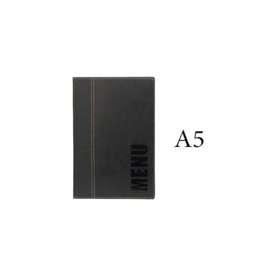 Menukaart Securit Trendy A5 1 x 2 tassen zwart