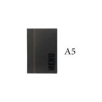 Menukaart Securit Trendy A5 1 x 2 tassen zwart - thumbnail