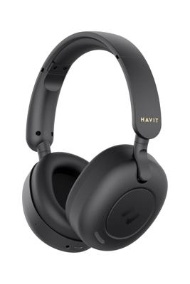 havit H655BT Hybride actieve ruisonderdrukkende hoofdtelefoon voor vliegtuigreizen, draadloze over-ear bluetooth-hoofdtelefoon, 76H speeltijd, Hi-Res Audio, Super Bass via app, 5 microfoon voor