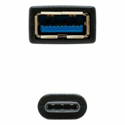 Nanocable 10.01.4201-3G USB-C OTG-kabel (On-The-GO) USB 3.1, overdrachtsnelheid tot 5 GB/s, tot 3 belastingversterkers, Gen1, mannelijk vrouwelijk, type C/M-A/H, zwart, 15 cms