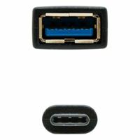 Nanocable 10.01.4201-3G USB-C OTG-kabel (On-The-GO) USB 3.1, overdrachtsnelheid tot 5 GB/s, tot 3 belastingversterkers, Gen1, mannelijk vrouwelijk, type C/M-A/H, zwart, 15 cms - thumbnail