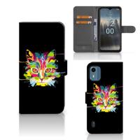 Nokia C12 Leuk Hoesje Cat Color - thumbnail