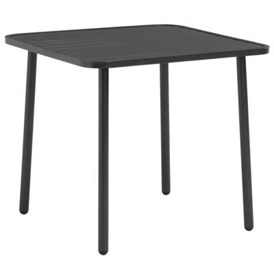 VidaXL Tuintafel 80x80x72 cm staal donkergrijs