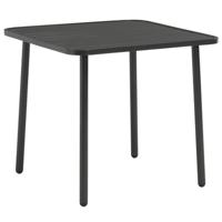 VidaXL Tuintafel 80x80x72 cm staal donkergrijs - thumbnail