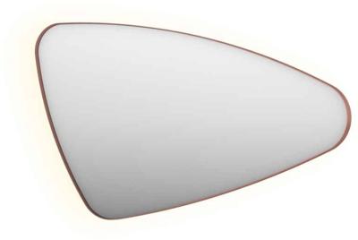 Ben Nature organische spiegel met LED verlichting en anti-condens 120x70cm rechts geborsteld koper