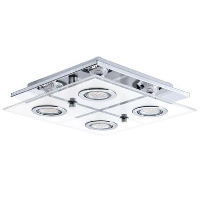 Eglo Led plafondlampCabo Square 4x3w - 3000K - 29cm chroom - 30931
