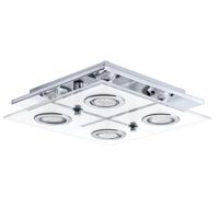 Eglo Led plafondlampCabo Square 4x3w - 3000K - 29cm chroom - 30931 - thumbnail