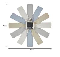 TFA Dostmann 60.3020.30 Wandklok Kwarts 400 mm x 37 mm x 400 mm Bont Slepend uurwerk (geluidsloos) - thumbnail
