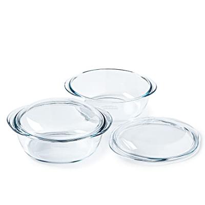 Set van 2 ovenschalen - PYREX - Glas - Rond - 2,3 L