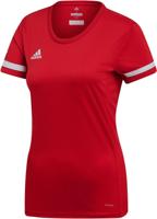 Adidas T19 Short Sleeve Tee Dames Rood - thumbnail
