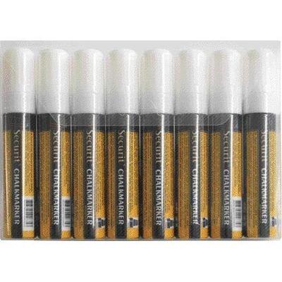 Krijtstift Securit SMA-720 blok wit 7-15mm blister à 8 stuks Krijtstift Securit SMA-720 blok wit 7-15mm blister à 8 stuks