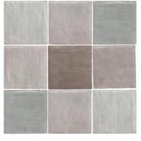 Wandtegel Terre D&apos;Azur Maroc 11,5x11,5cm taupe mix glans - thumbnail