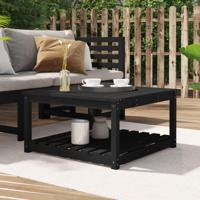 Tuintafel 82,5x82,5x45 cm massief grenenhout zwart - thumbnail