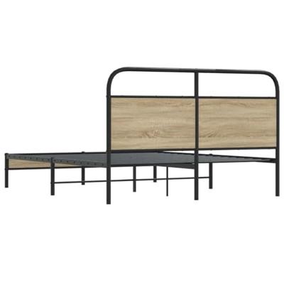 Bedframe zonder matras bewerkt hout gerookt eiken 160x200 cm