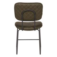 LABEL51 Eetkamerstoel Noor - Antraciet - Micro Suede - Zwart Metalen Frame - thumbnail