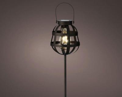 Solar stake light dia14-H80cm black Decoris - Decoris