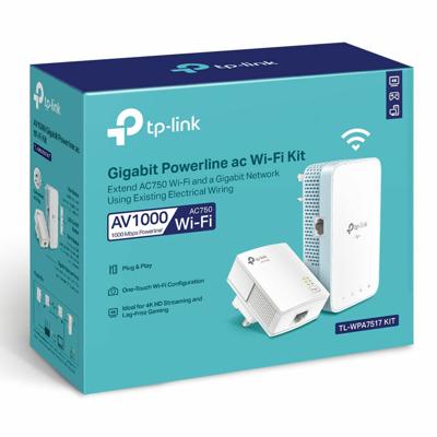 TP-LINK TL-WPA7517 KIT PowerLine-netwerkadapter 1000 Mbit/s Ethernet LAN Wi-Fi Wit
