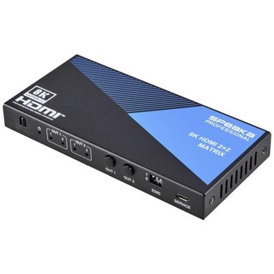 SpeaKa Professional SP-11571776 2 + 2 poorten HDMI-Matrix-switch Ultra HD-geschikt 7680 x 4320 Pixel Zwart SpeaKa Professional SP-11571776 2 + 2 poorten HDMI-Matrix-switch Ultra HD-geschikt 7680 x 4320 Pixel Zwart