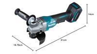 Makita GA013GZ Haakse accuslijper 125 mm Zonder accu, Zonder lader 40 V - thumbnail