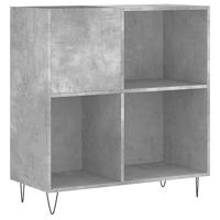 Platenkast 84,5x38x89 cm bewerkt hout betongrijs - thumbnail