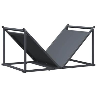 VidaXL Brandhoutrek 70x43x34,5 cm koudgewalst staal antracietkleurig VidaXL Brandhoutrek 70x43x34,5 cm koudgewalst staal antracietkleurig