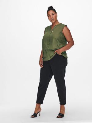 ONLY CARMAKOMA top CARMUMI met kant donkergroen