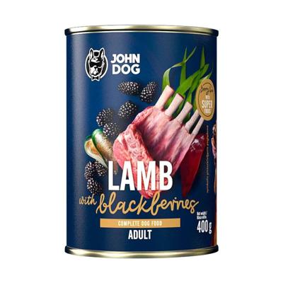 JOHN DOG Berry Line Lamb with blackberries - natvoer voor honden - 800g