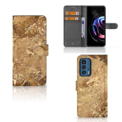 Motorola Edge 20 Pro | Bookcase | Marmer Creme Motorola Edge 20 Pro | Bookcase | Marmer Creme