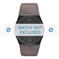 Skagen horlogeband SKW6041 Leder Bruin + bruin stiksel - thumbnail