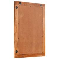 VidaXL Badkamerspiegel 50x70x3 cm massief mangohout en glas bruin - thumbnail