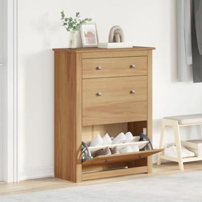 VidaXL Schoenenkast panama 80x35x105 cm massief grenenhout