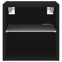 Tv-wandmeubel met LED-verlichting 30x28,5x30 cm zwart - thumbnail