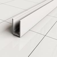 Stabilisatiestang Muurprofiel Slim 200cm Mat Wit - thumbnail