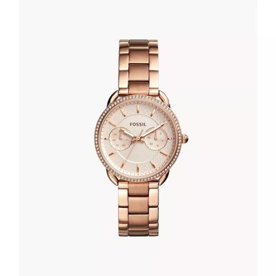 Fossil Heren Tailor Rose-Goud roestvrij staal multifunctioneel horloge ES4264