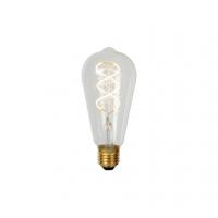 Lucide ST64 - Filament lamp - Ø 6,4 cm - LED Dimb. - E27 - 1x4,9W 2700K - Transparant - thumbnail