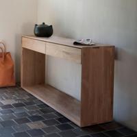 Ethnicraft Sidetable 'Nordic' Geolied Eikenhout, 120cm - thumbnail