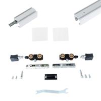 Xperta set 6m rail - Wit - Plafond opbouw - Enkele deur - Deurdikte 50-55mm - inbouw auto fix - Set Eindkappen - thumbnail