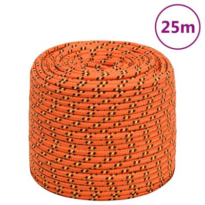 Boottouw 6 mm 25 m polypropyleen oranje Boottouw 6 mm 25 m polypropyleen oranje
